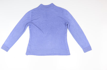 Preloved BHS Womens Blue   Pullover Jumper Size 10 - Back