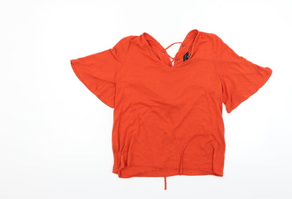 Preloved New Look Womens Orange   Basic T-Shirt Size 12 - Front