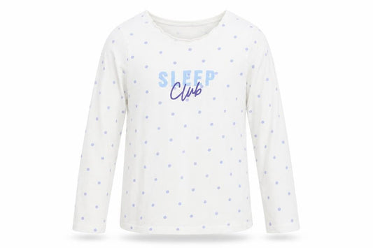 George Girls White Polka Dot  Basic T-Shirt Size 9-10 Years  - Sleep Club