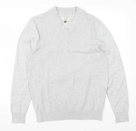 George Mens Grey   Pullover Jumper Size M