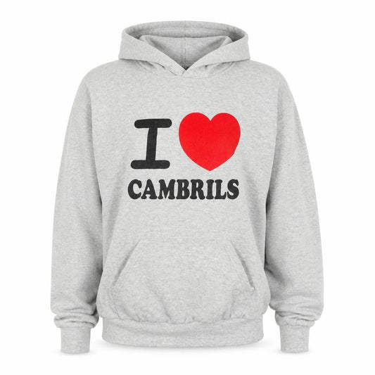Womens Grey   Pullover Hoodie Size M  - I Love Cambrils