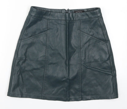 Preloved New Look Womens Green   A-Line Skirt Size 8 - Front