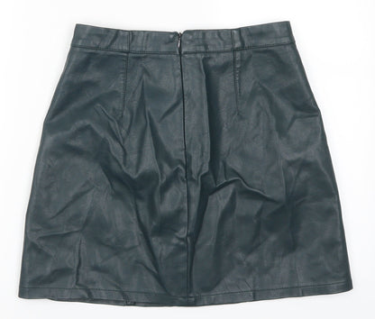 Preloved New Look Womens Green   A-Line Skirt Size 8 - Back