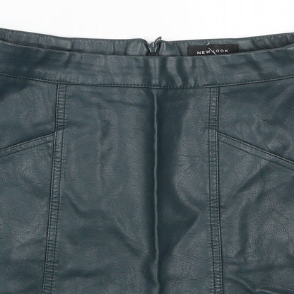 Preloved New Look Womens Green   A-Line Skirt Size 8 - Detail