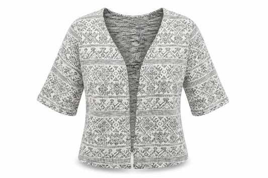 Atmosphere Womens Grey Geometric  Cardigan Jumper Size 10