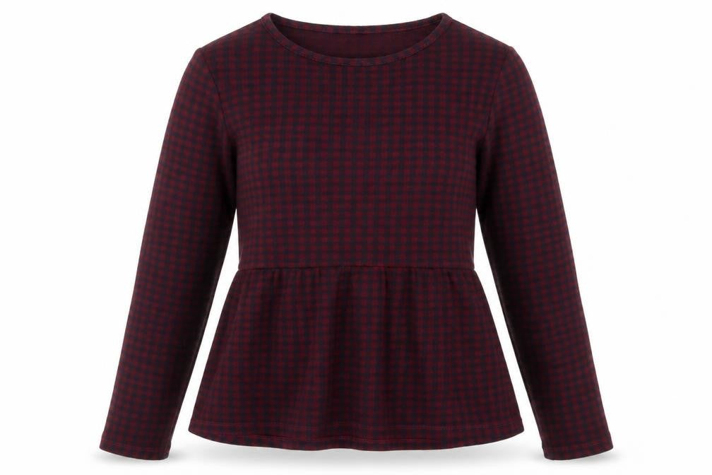 Zara Womens Red Check  Basic T-Shirt Size S