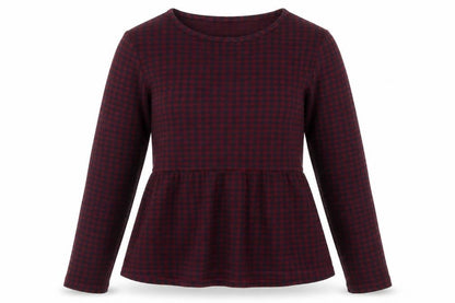 Zara Womens Red Check  Basic T-Shirt Size S