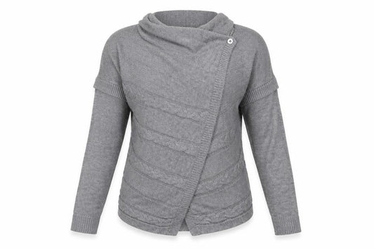 Per Una Womens Grey   Cardigan Jumper Size 10