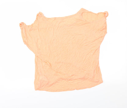 Preloved New Look Womens Orange   Basic Blouse Size 10 - Back
