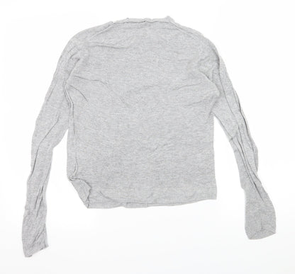 Zara Womens Grey  Knit Pullover Jumper Size L