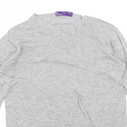 Zara Womens Grey  Knit Pullover Jumper Size L