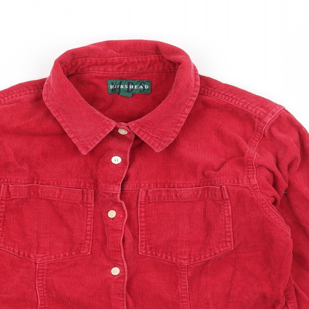 Hawkshead Boys Red  Corduroy Basic Button-Up Size 9-10 Years