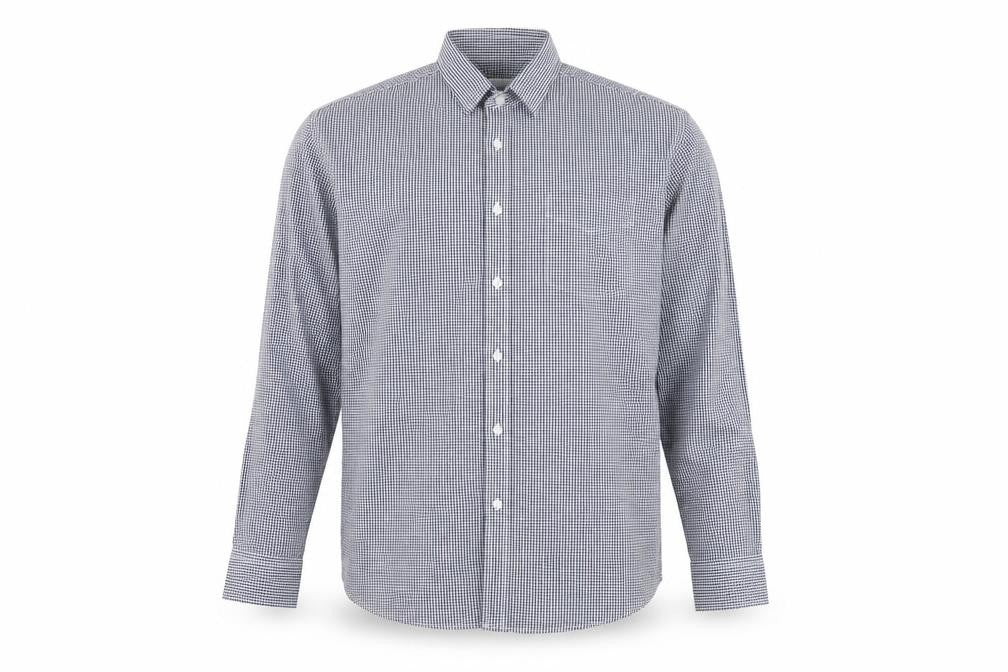 F&F Mens Blue Check   Button-Up Size 18