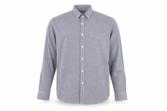 F&F Mens Blue Check   Button-Up Size 18