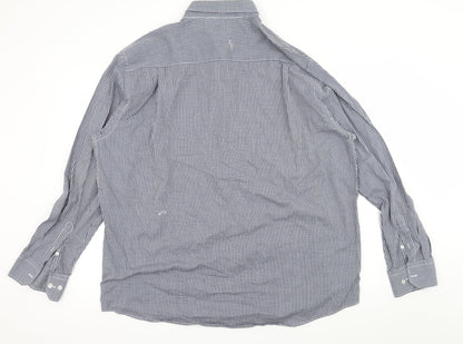 F&F Mens Blue Check   Button-Up Size 18