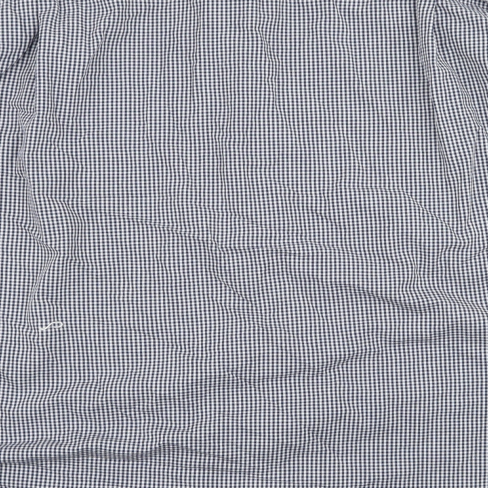 F&F Mens Blue Check   Button-Up Size 18