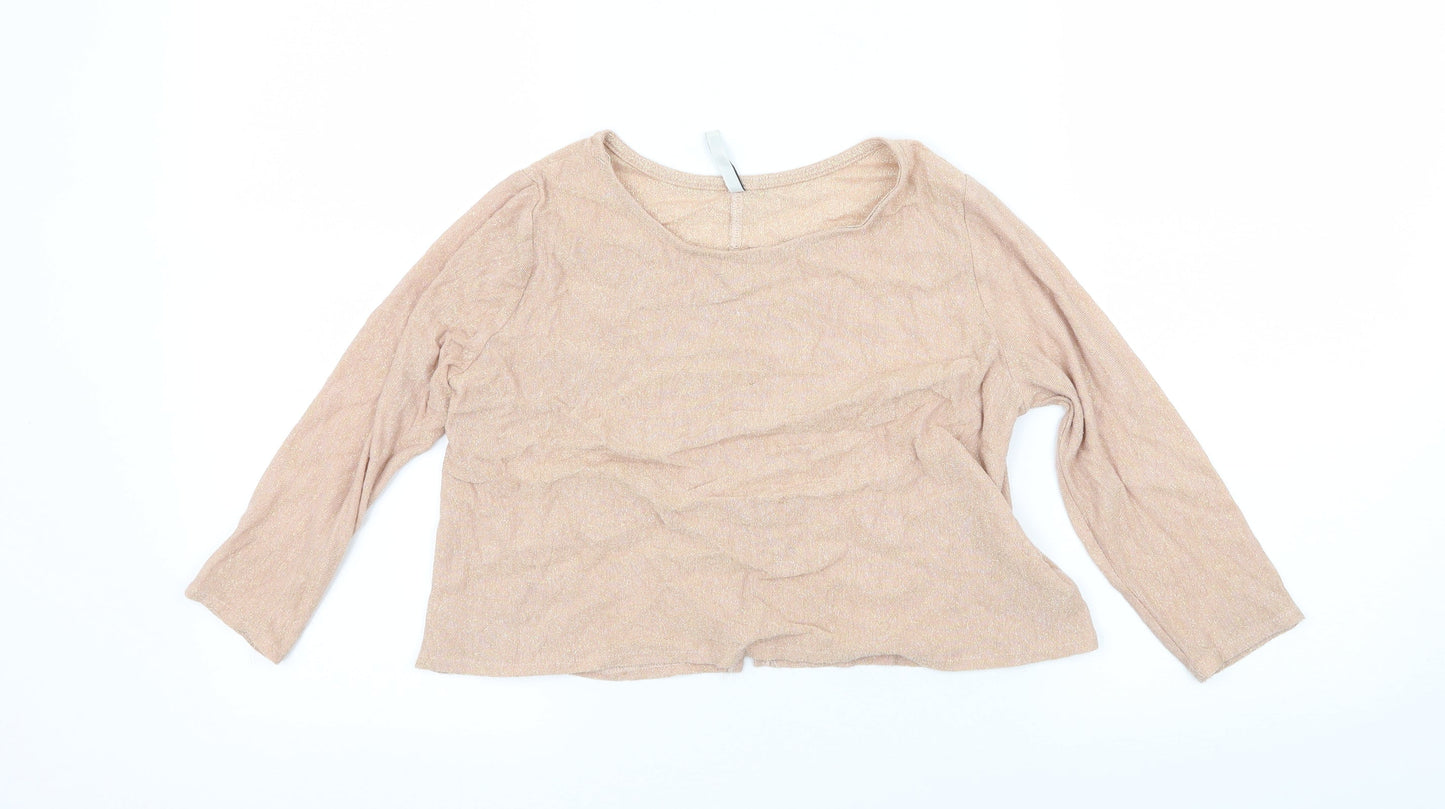 Stradivarius Womens Pink  Knit Basic T-Shirt Size S