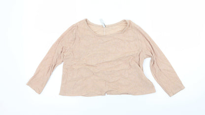 Preloved Stradivarius Womens Pink  Knit Basic T-Shirt Size S - Front