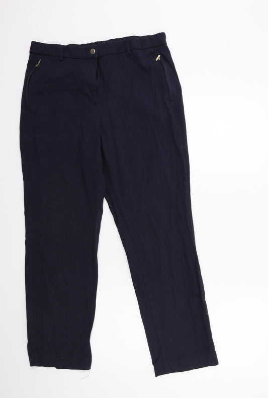 Marks and Spencer Womens Blue   Trousers  Size 14 L26 in
