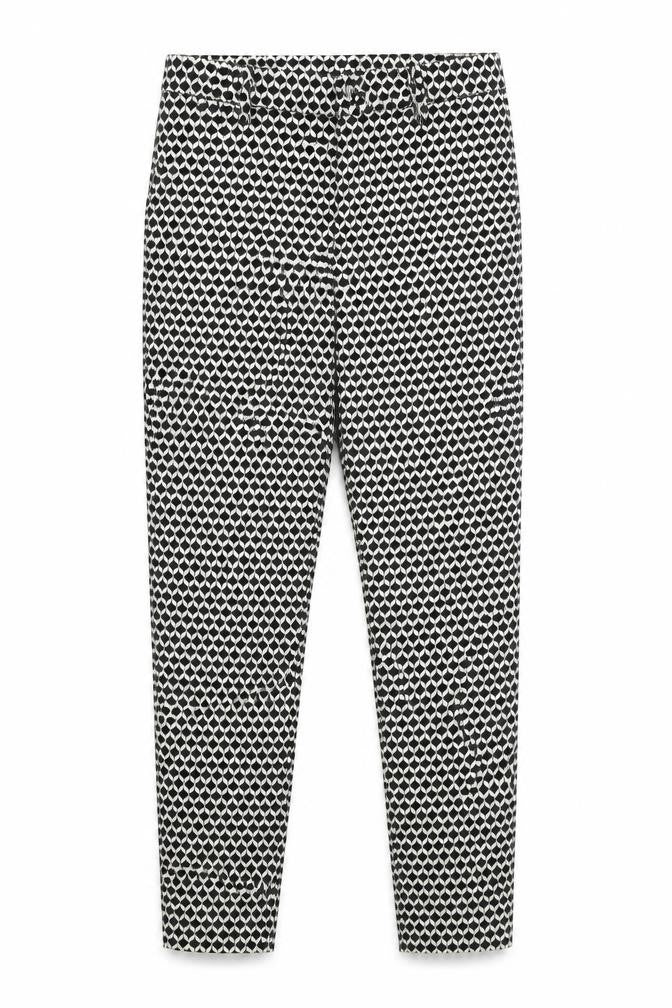 H&M Womens Black Geometric  Trousers  Size 8 L27 in