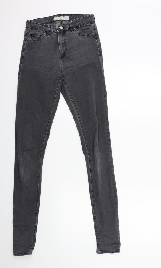 Preworn Womens Grey  Denim Skinny Jeans Size 26 in L31 in