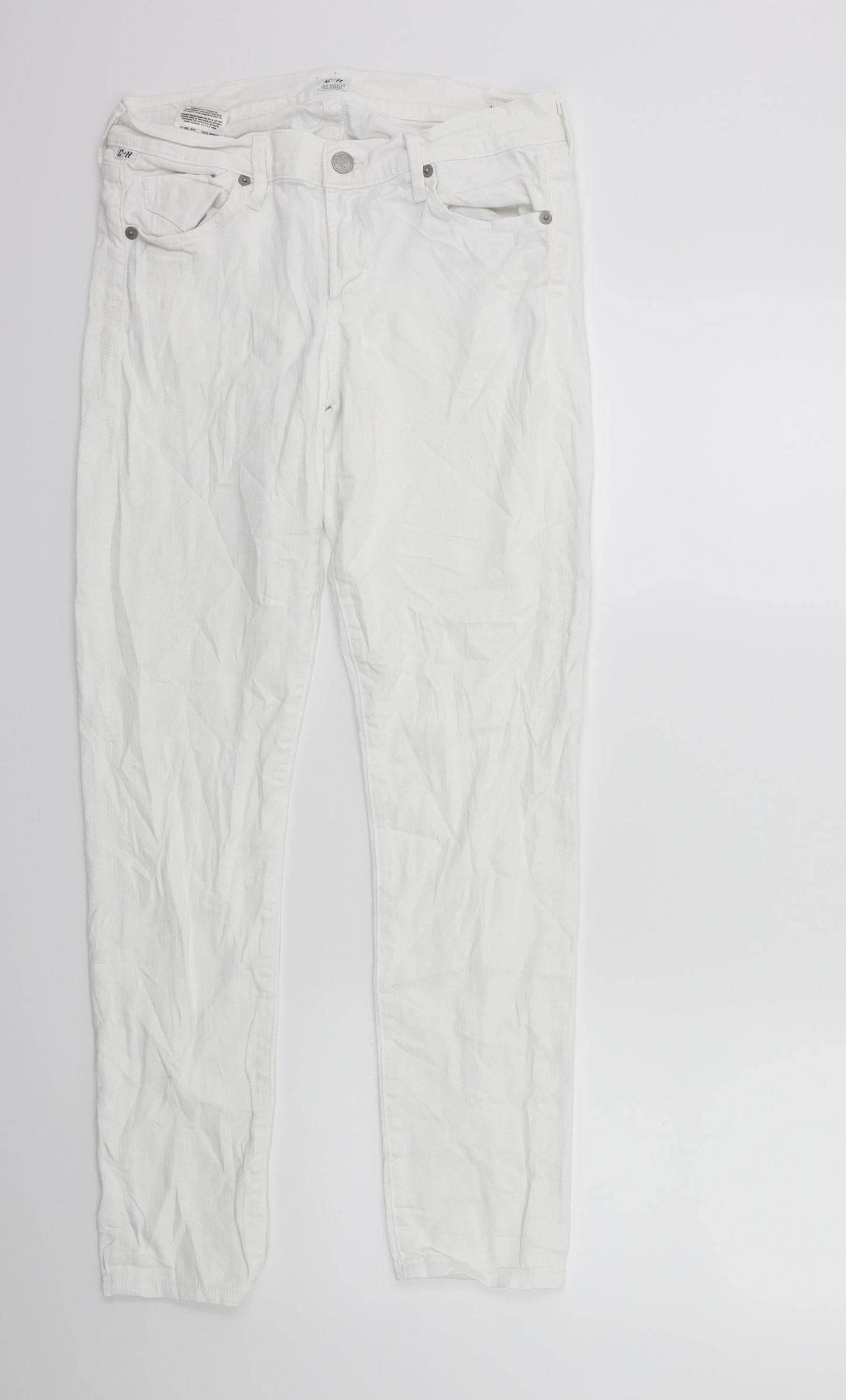 cOFh Womens White  Denim Skinny Jeans Size 28 in L30 in