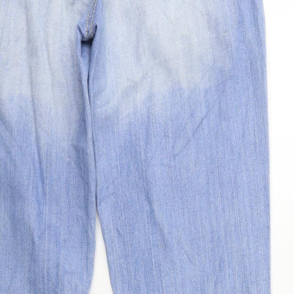 EDC Womens Blue  Denim Straight Jeans Size 32 in L28 in