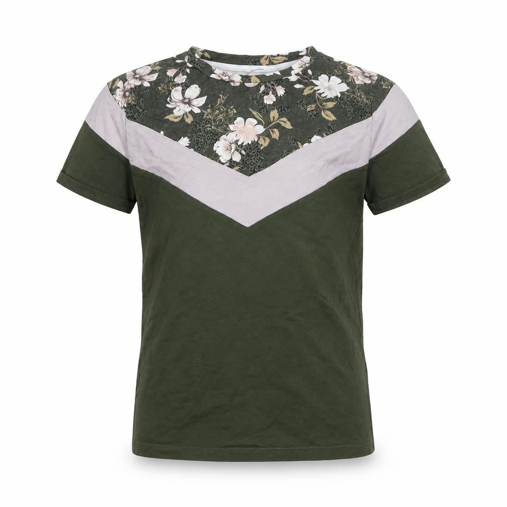 River Island Boys Green Floral  Basic T-Shirt Size 7 Years