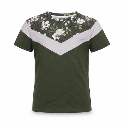 River Island Boys Green Floral  Basic T-Shirt Size 7 Years