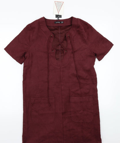 Boohoo Womens Purple   A-Line  Size 8