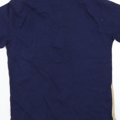True dudes Boys Brown Striped  Basic Polo Size 10 Years