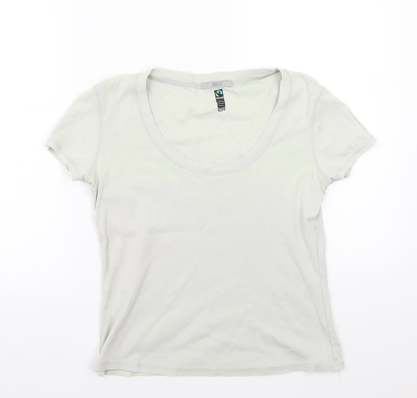 Marks and Spencer Womens Grey   Basic T-Shirt Size 12
