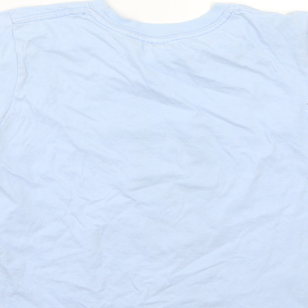 Gildan Girls Blue   Basic T-Shirt Size L