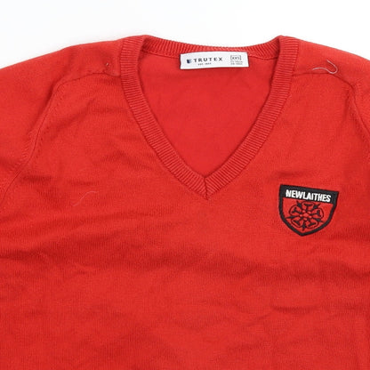 Trutex Mens Red   Pullover Jumper Size XS