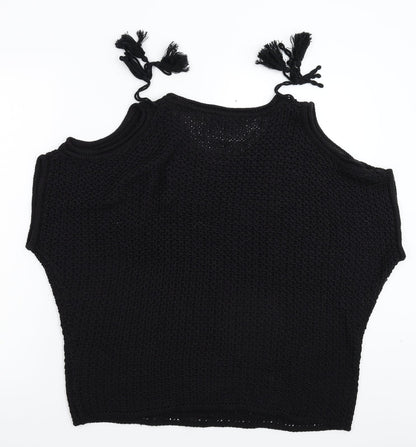 Preloved NEXT Womens Black  Knit Pullover Jumper Size M - Back