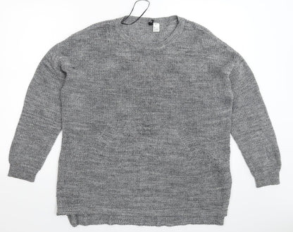 Divided Womens Grey  Knit Pullover Jumper Size L
