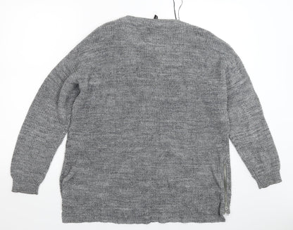 Divided Womens Grey  Knit Pullover Jumper Size L