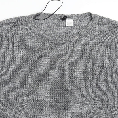 Divided Womens Grey  Knit Pullover Jumper Size L