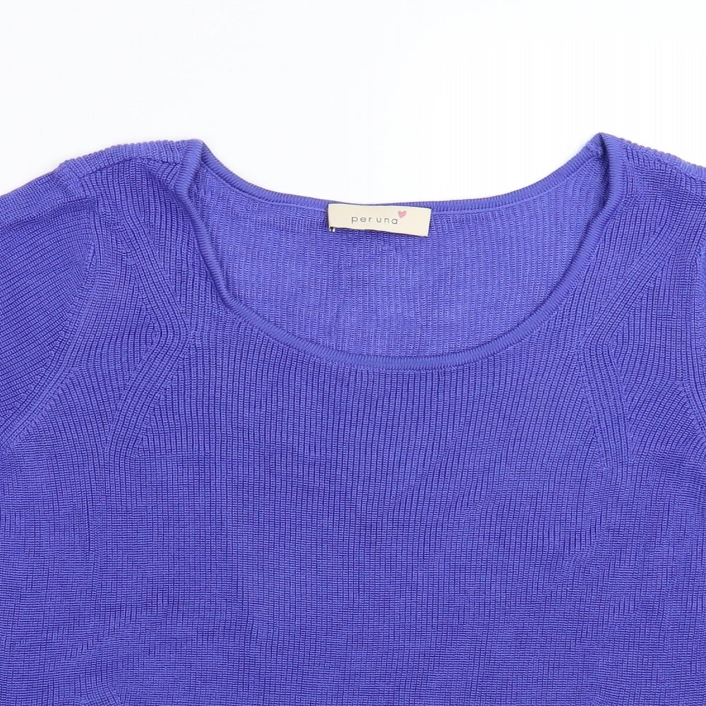 Marks and Spencer Womens Blue  Knit Pullover Jumper Size 14