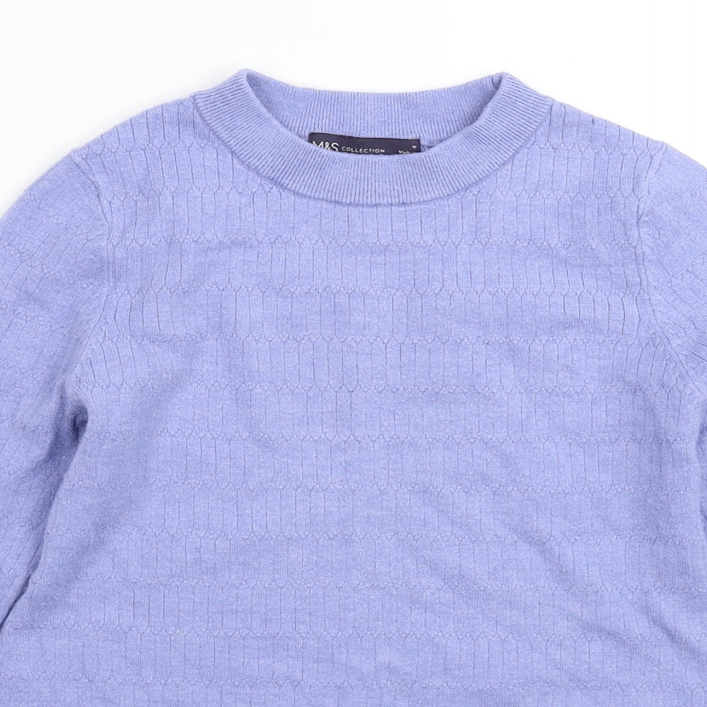 Marks and Spencer Womens Blue  Knit Pullover Jumper Size 10
