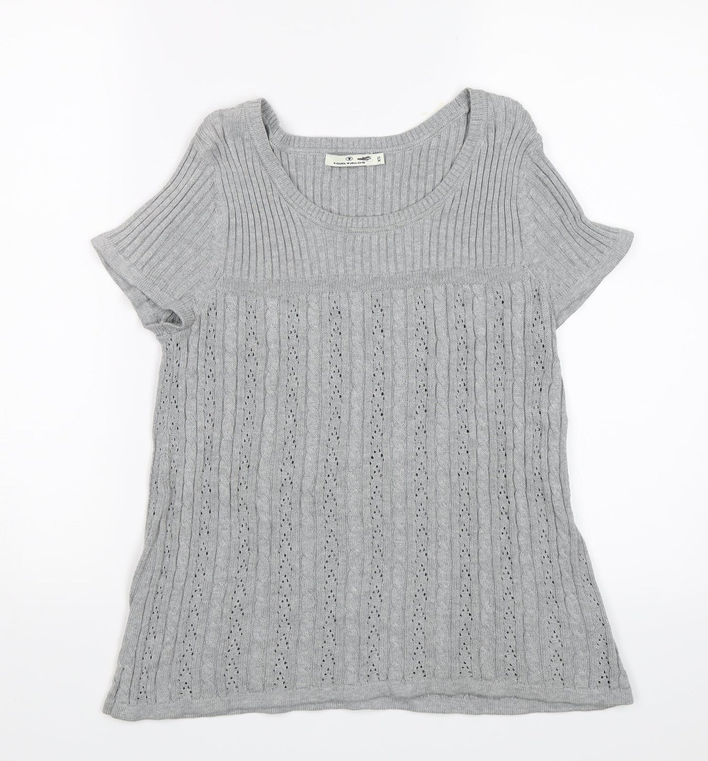 TOM TAILOR Womens Grey   Jersey Blouse Size XS