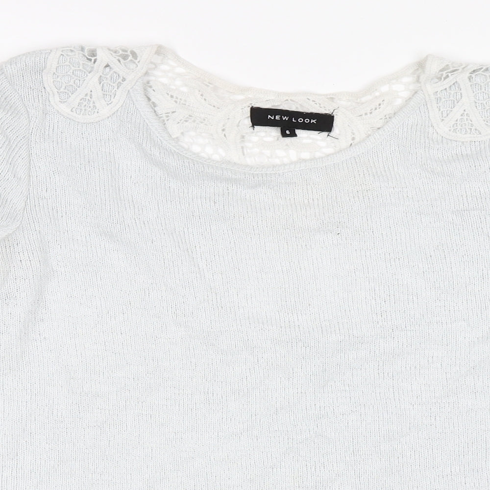 New Look Womens Blue   Jersey Blouse Size 6
