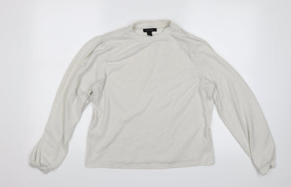 Preloved New Look Womens White   Pullover Jumper Size L - Front