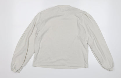 Preloved New Look Womens White   Pullover Jumper Size L - Back