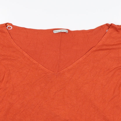 Preloved Encuentro Womens Orange   Jersey Blouse Size 2XL - Detail