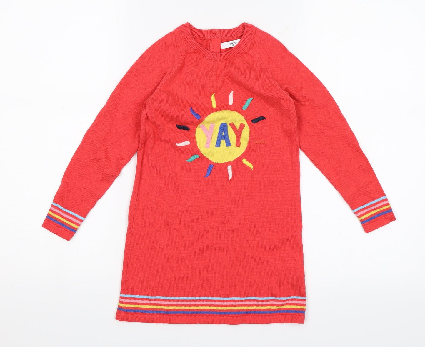 M&S Girls Red   Jersey T-Shirt Size 4-5 Years  - Yay