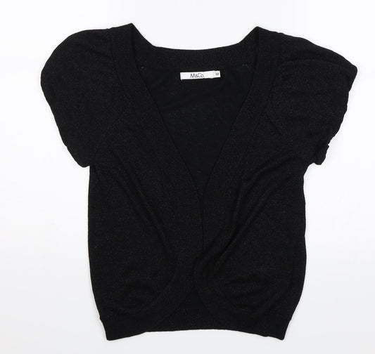 M&Co Womens Black   Shrug Jumper Size M
