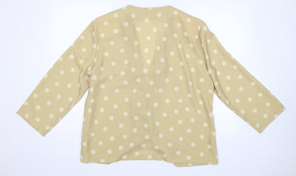 Preloved Paul Seperates Womens Yellow Polka Dot  Jacket Blazer Size 18 - Back
