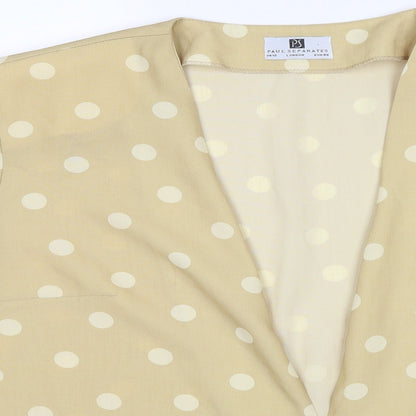 Preloved Paul Seperates Womens Yellow Polka Dot  Jacket Blazer Size 18 - Detail