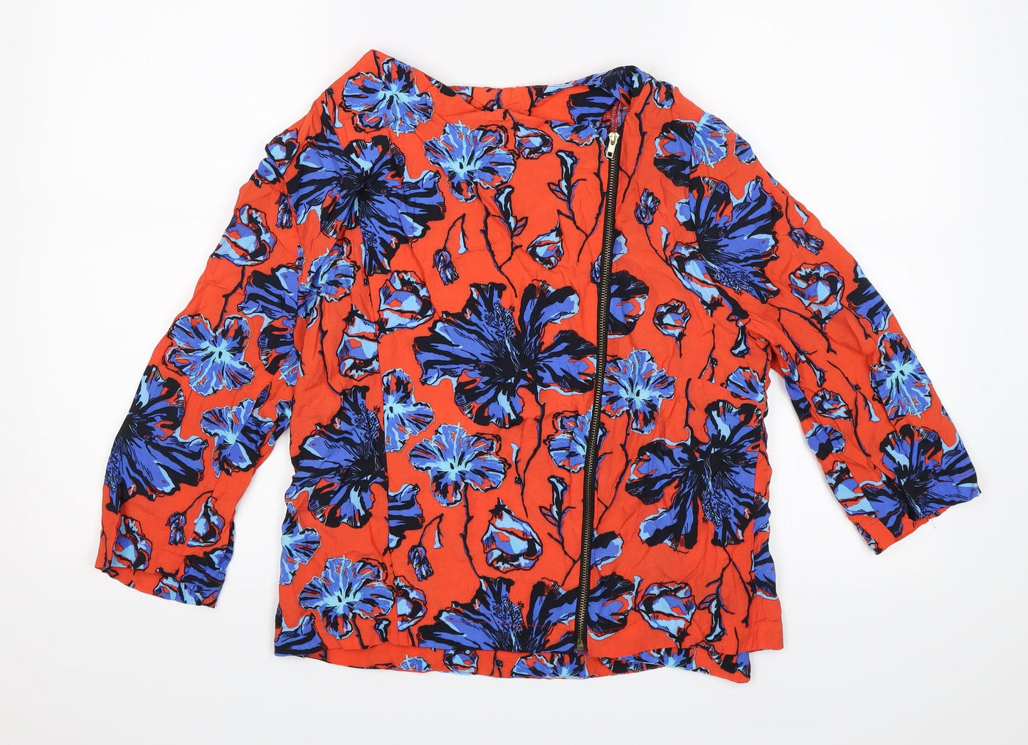 Atmosphere Womens Orange Floral  Jacket  Size 14